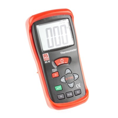 ELC K Probe Handheld Digital Thermometer 2 Inputs 1300 °C Max ±0.5% + 1 °C Accuracy RS42