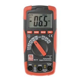 RS PRO Handheld Digital Multimeter 600 V ac, 10 A ac/DC, LCD Display RS14