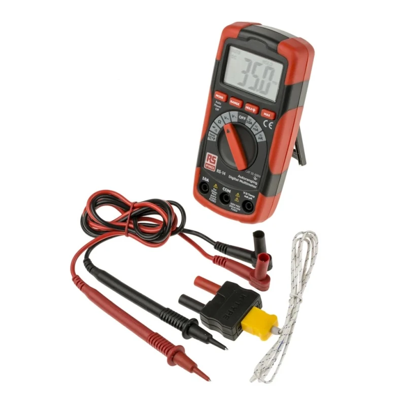 RS PRO Handheld Digital Multimeter 600 V ac, 10 A ac/DC, LCD Display RS14