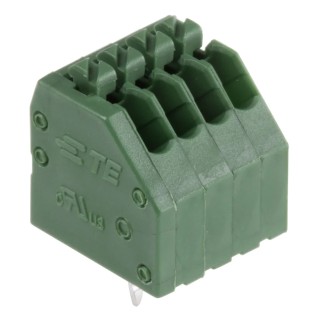 TE Connectivity PCB Terminal Block, 4-Contact, 2.5 mm Pitch, Through Hole, 1 Row 1-2834021-4