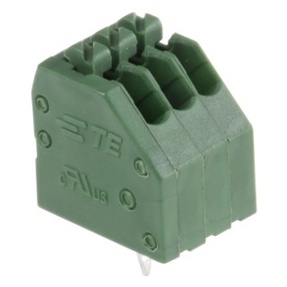 TE Connectivity PCB Terminal Block, 3-Contact, 2.5 mm Pitch, 1 Row, 5A, 300V AC, High Temperature Nylon Housing 1-2834021-3