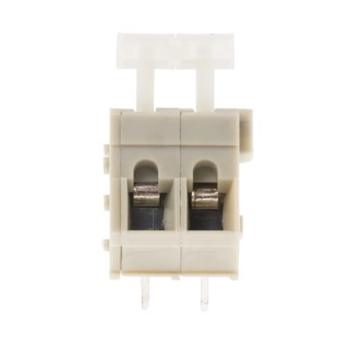 TE Connectivity 5.0 mm Pitch 2-Contact Modular Screwless PCB Terminal Strip, 1 Row, Grey 2834076-1