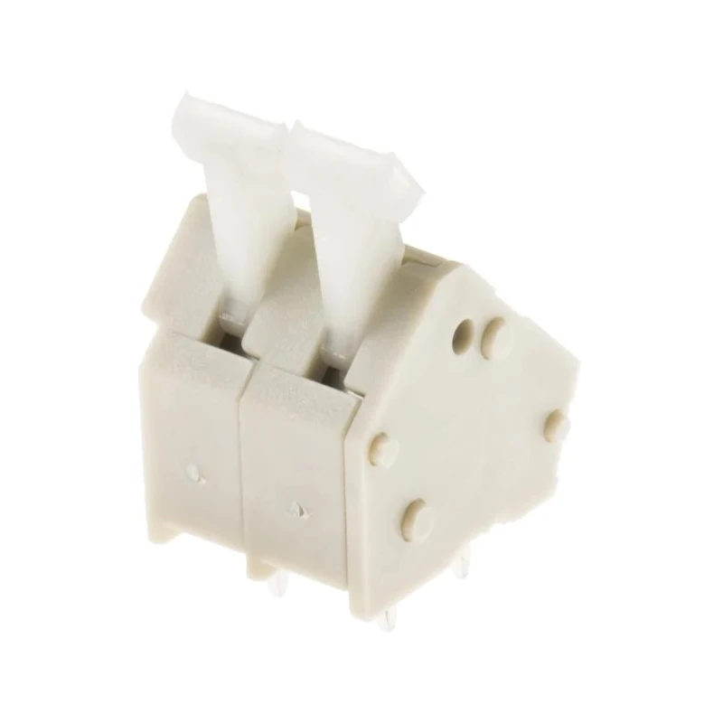 TE Connectivity 5.0 mm Pitch 2-Contact Modular Screwless PCB Terminal Strip, 1 Row, Grey 2834076-1