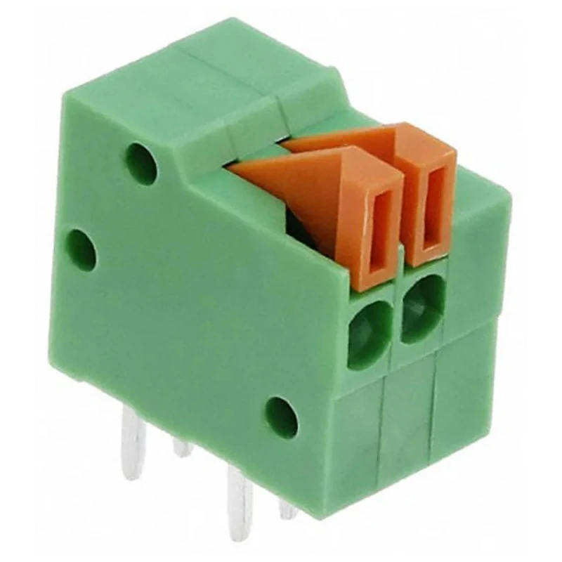 TE Connectivity PCB Terminal Block 2-Contact 2.54 mm Pitch Through Hole Vertical Mount 150V ac 6A 1-2834016-2