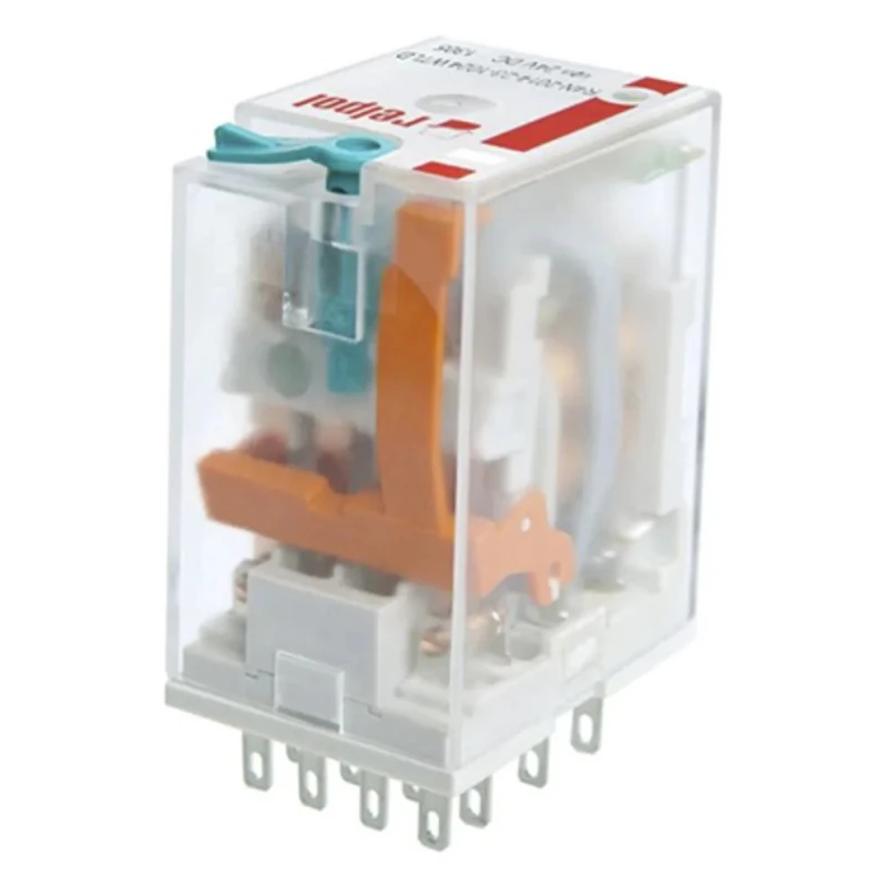 Relpol Power Relay 24V AC Coil 6A Switching Current 4PDT Plug-In Terminal R4N-2014-23-5024-WTL