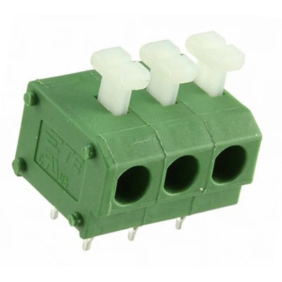 TE Connectivity PCB Terminal Block, 3-Contact, 5 mm Pitch, Through Hole, 1 Row 1-2834018-3