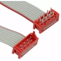 TE Connectivity Micro-MaTch Series Ribbon Cable Flat Ribbon 1.27 mm Pitch 8 Conductors 200.5 mm Length 2205070-3