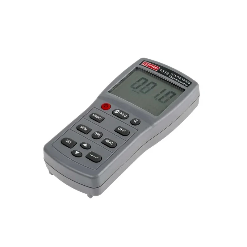 RS PRO Digital Thermometer with Type N, R, S, J, T, K, E Wired Probes, 1 Input, 1767°C Max, ±0.05 % Accuracy, Model 123-2211