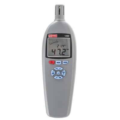 RS PRO Digital Thermohygrometer Hygrometer 60 °C Max, ±3 % RH Accuracy, Dual LCD RS1260