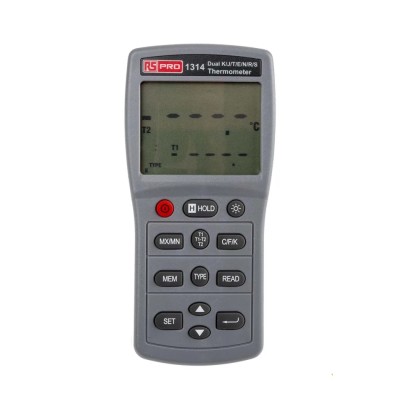 RS PRO Handheld Digital Thermometer Type J, K, E, S, T, R, N Probes 2 Inputs 1767°C 1314 123-2212