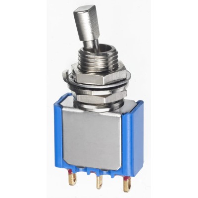 APEM Toggle Switch Panel Mount On-Off-On SPDT Solder Terminal 30V dc 20V ac 5637CDB12