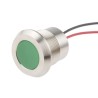 RS PRO Green Panel Mount Indicator 220V AC 3mA Lead Wire Termination IP67 Flush 123-2430