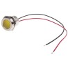 RS PRO Yellow Panel Mount Indicator 24V DC 40mA Lead Wire Termination IP67 Flush 123-2432