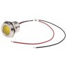 RS PRO Yellow Panel Mount Indicator 220V AC 3mA Lead Wire Termination IP67 Flush 123-2434