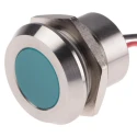 RS PRO Blue Panel Mount Indicator 220V AC 3mA Lead Wire Termination IP67 Flush Bezel 123-2438