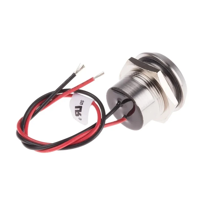 RS PRO Blue Panel Mount Indicator 24V DC 40mA Lead Wire Termination IP67 Flush 123-2436