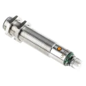 ifm electronic Threaded Barrel Ultrasonic Proximity Sensor M18 x 1 2.2 m Detection Range 3V Supply 30V DC 55mA PNP UGT513