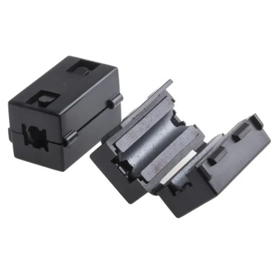 Essentra Openable Ferrite Clamp, Diameter 5.2 mm, Apertures 1, External Depth 23 mm, Width 15 mm, Height 14 mm 123-2481