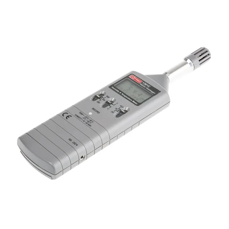 RS PRO Temperature & Humidity Data Logger with RS232 Interface, 1 Channel, LCD Display, 0°C to 60°C Operating 1361C
