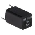 RS PRO Polystyrene Film Capacitor 1 nF 63 V DC ±1% Tolerance Through Hole 7.5x7.5x13 mm EXFS Series 116-262