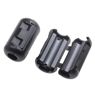 RS PRO Openable Ferrite Clamp, Aperture Diameter 9.5 mm, 22.5 mm Diameter x 43 mm Depth, Clamp Filter, Model 123-2491