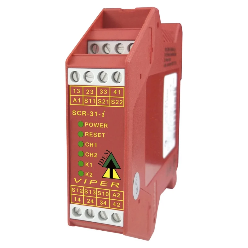 IDEM Safety Relay SCR-31-i Pluggable Terminals, 24V AC/DC Coil Voltage, 3 Safety Contacts, 1 NO/3 NC Contact 280002-P