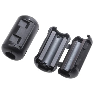 RS PRO Openable Ferrite Clamp, Aperture Diameter 9 mm, External Dimensions 19.5 x 35 x 18 mm, Impedance 306Ω at 25 123-2490