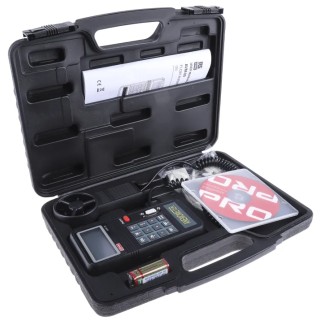 RS PRO Digital Vane Anemometer with Temperature Measurement, 45 m/s Air Velocity, Model AVM-09