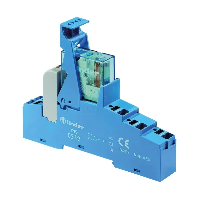 Finder 48 Series Interface Relay DIN Rail Mount 12V dc Coil SPDT Contact 41mA Coil Current 48.P3.7.012.0050SPA