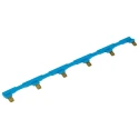 Finder Electrical Busbar Blue 6 Poles 10A Current Rating 250 V 31 mm Pitch 094.56