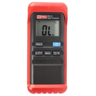 RS PRO K Probe Wired Digital Thermometer 1 Input 1300 °C Max ±0.1 K Accuracy RS51