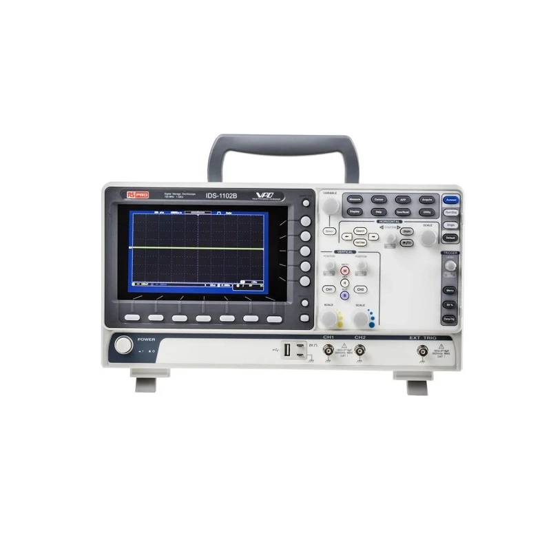 RS PRO 100 MHz Portable Digital Storage Oscilloscope, 2 Channels, 7 inch TFT LCD Display, USB Interface 123-3542