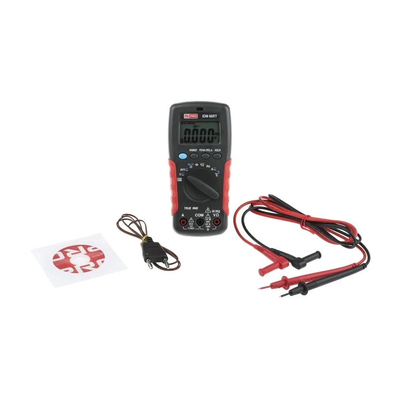 RS PRO Handheld Multimeter True RMS Model IDM66RT with 1kV DC Measurement, LCD Display, CAT III 600V Safety Level IDM66RT