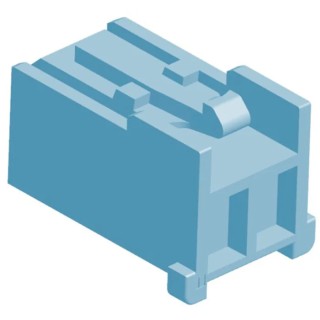 TE Connectivity Grace Inertia Male Connector Housing 2 Way 1 Row Straight 2.5 mm Pitch 2-1971793-2