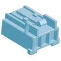 TE Connectivity Grace Inertia Male Connector Housing 2.5 mm Pitch 3 Way 1 Row Straight 3-1971793-2