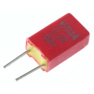 WIMA MKS02 Film Capacitor 220 nF 40V AC 63V DC Through Hole Mount 2.5mm Pitch MKS02