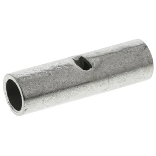 RS PRO Butt Splice Connector Uninsulated Tin Copper 31mm Length 6.7mm Diameter 25mm² Max Wire Size 119-211
