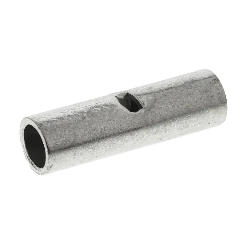 RS PRO Butt Splice Connector Uninsulated Tin Copper 31mm Length 6.7mm Diameter 25mm² Max Wire Size 119-211