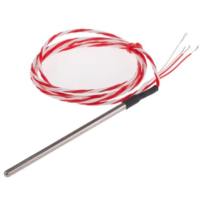RS PRO PT100 RTD Sensor Stainless Steel Probe 4 mm Diameter 90 mm Length 4 Wire Class B Accuracy 200°C Max PT100