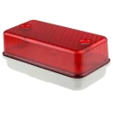Marl Rectangular LED Bulkhead Light 5W 24V AC/DC Polycarbonate Housing IP64 Red Diffuser 315-1218