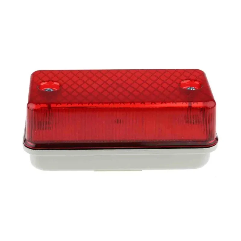 Marl Rectangular LED Bulkhead Light 5W 24V AC/DC Polycarbonate Housing IP64 Red Diffuser 315-1218