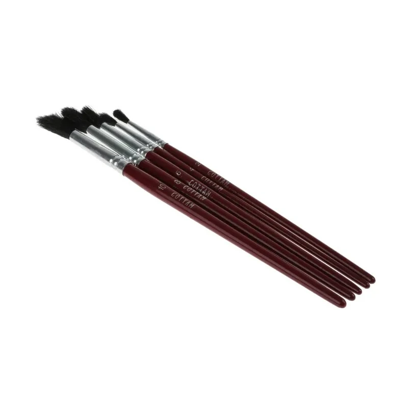 Cottam Mixed Goat Hair Paint Brush Set with Round Bristles, 5 Piece Artist Brushes 315-2126