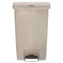 Rubbermaid Commercial Products Slim Jim 50L Beige Pedal Polyethylene Waste Bin 1883458