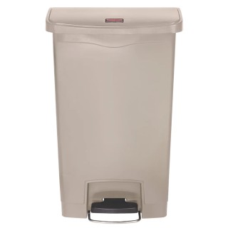 Rubbermaid Commercial Products Slim Jim 50L Beige Pedal Polyethylene Waste Bin 1883458