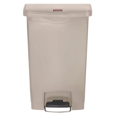 Rubbermaid Commercial Products Slim Jim 50L Beige Pedal Polyethylene Waste Bin 1883458