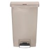 Rubbermaid Commercial Products Slim Jim 50L Beige Pedal Polyethylene Waste Bin 1883458