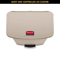 Rubbermaid Commercial Products Slim Jim 50L Beige Pedal Polyethylene Waste Bin 1883458