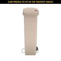 Rubbermaid Commercial Products Slim Jim 50L Beige Pedal Polyethylene Waste Bin 1883458