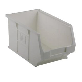 RS PRO Economy Recycled Polypropylene Storage Bin 240 mm x 150 mm x 130 mm, White 315-1145