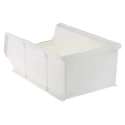 RS PRO Polypropylene Storage Bin 350 mm x 205 mm x 130 mm White 315-1151